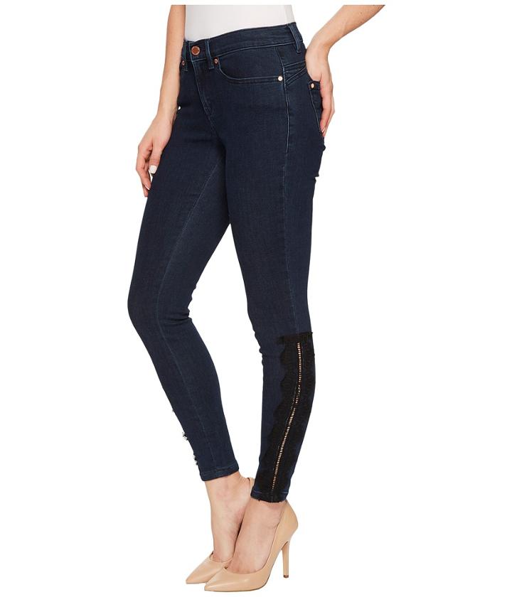 Ivanka Trump - Denim Lace Trim Pants In Authentic
