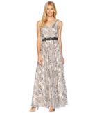 Tahari By Asl - Novelty Embroidery Sleeveless A-line Gown