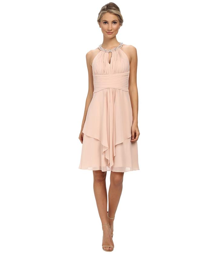 Donna Morgan - Sophie Short Beaded Neck Chiffon