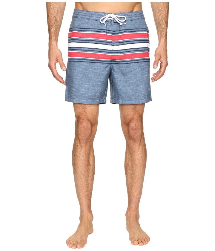 Original Penguin - Engineered Stripe Print Swim Shorts