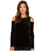 Calvin Klein - Long Sleeve Cold Shoulder Velvet Top