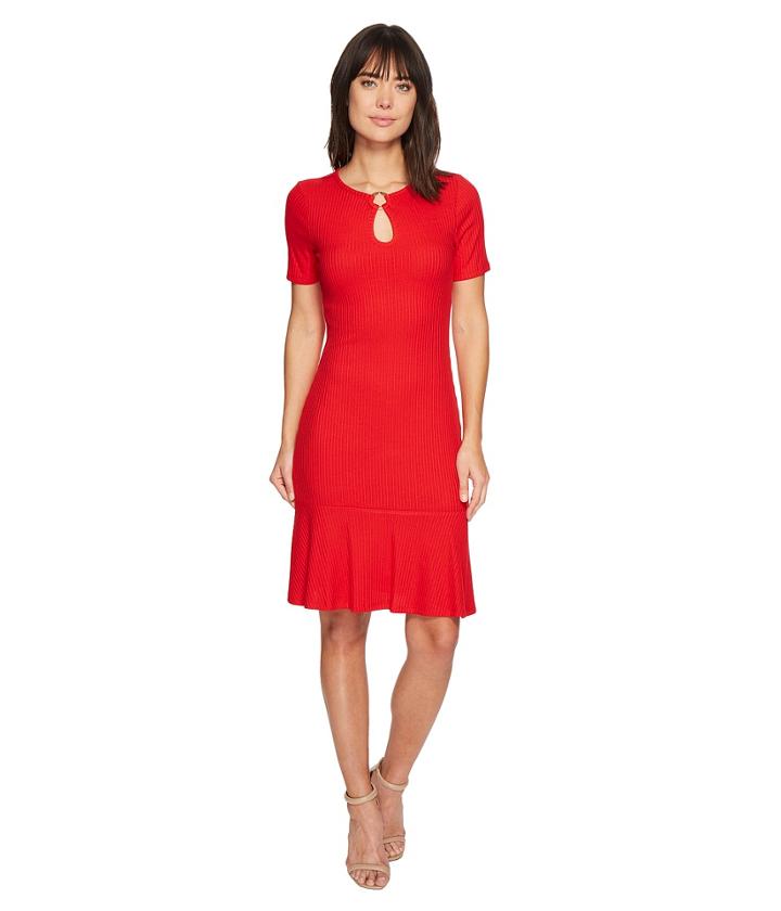 Michael Michael Kors - Ring Keyhole Rib Dress