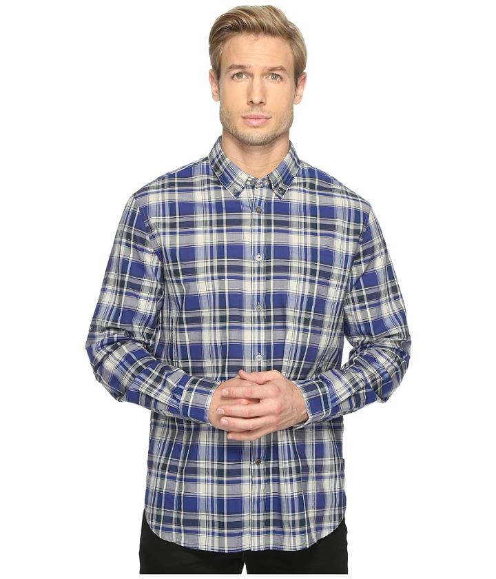 John Varvatos Star U.s.a. - Mitchell Slim Fit Button Down Collar Sport Shirt With Roll Up Sleeve And Single Chest Pocket W387t1b