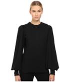 Y's By Yohji Yamamoto - Smocked Sleeve Balloon Sleeve Top