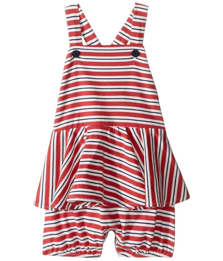 Ralph Lauren Baby - Jersey Stripe Peplum Shortalls