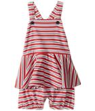 Ralph Lauren Baby - Jersey Stripe Peplum Shortalls