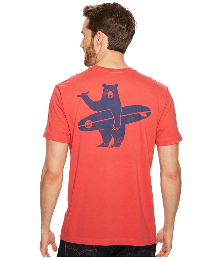 Life Is Good - Surf Bear Pocket Crusher Tee