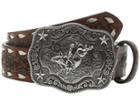 M&amp;f Western - Embossed With Lacing Belt