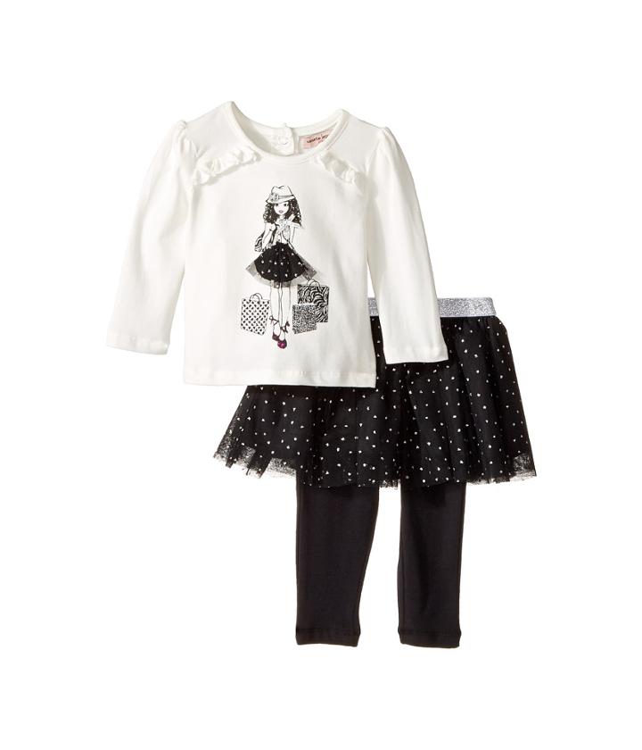 Nanette Lepore Kids - Shopping Girl Tee With Dot Glitter Tutu And Leggings Set