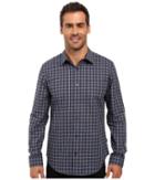 Calvin Klein - Long Sleeve Yarn-dye Poplin Twill Check Woven Shirt