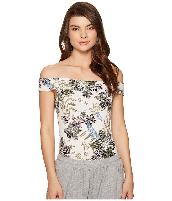 Free People - Off The Shoulder Printed Bodysuit