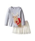 Mud Pie - Reindeer Skirt Set