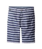 Lacoste Kids - Cotton And Linen Stripe Chambray Bermuda Shorts