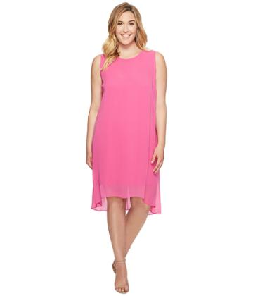 Vince Camuto Specialty Size - Plus Size Sleeveless Chiffon Overlay Dress