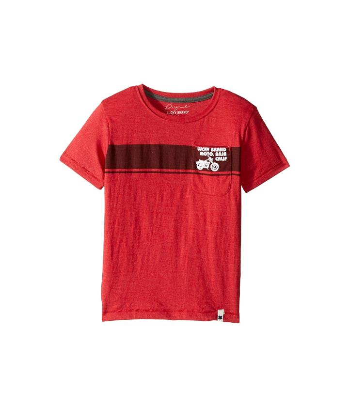 Lucky Brand Kids - Moto Tee Heather Jersey Short Sleeve