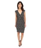 Adrianna Papell - Print Extended Shoulder Bird Jersey Dress