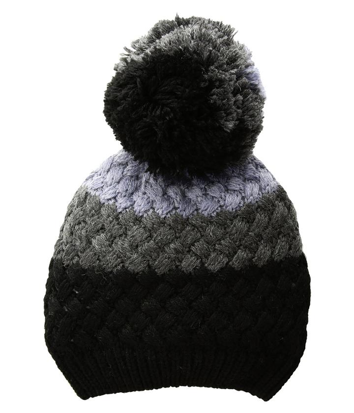 Bcbgmaxazria - Two-tone Geo Stitch Pom Beanie