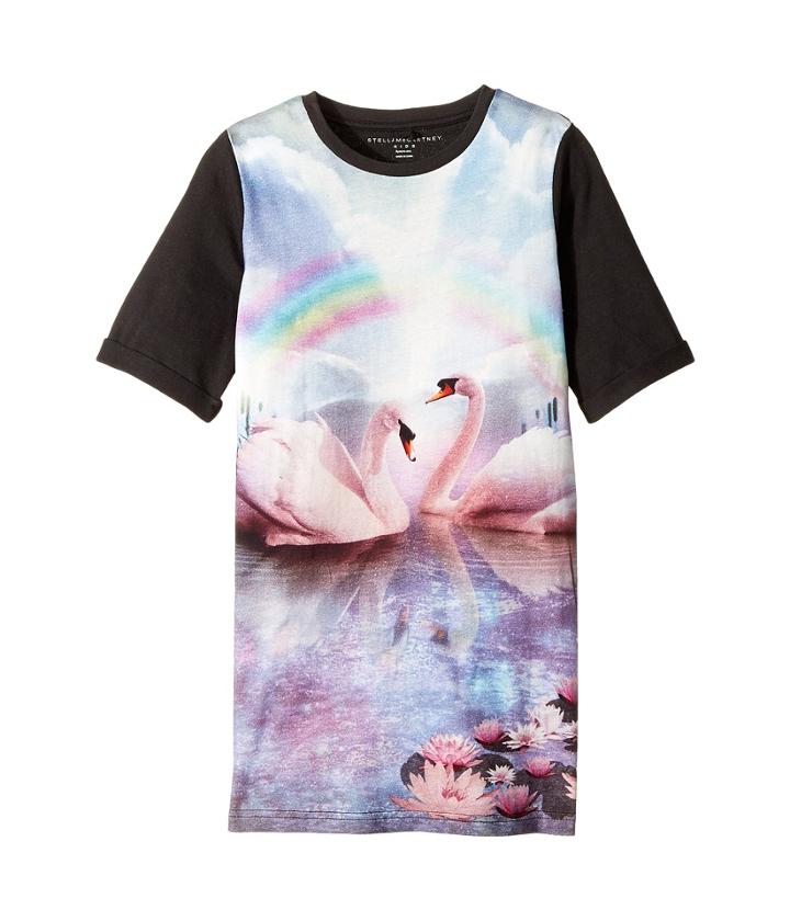 Stella Mccartney Kids - Hepsie Rainbow And Swan Jersey Dress