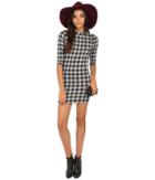 Only - Style 3/4 Sleeve Check Dress