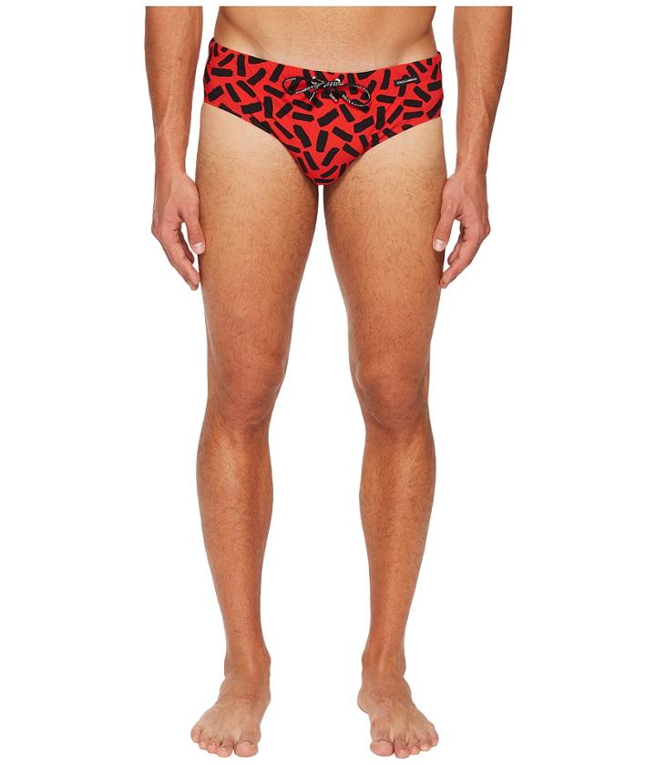Dolce &amp; Gabbana - Abstract Swim Brief W/ Bag