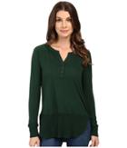 Mod-o-doc - Supreme Jersey Split Henley Tee W/ Rib Trim
