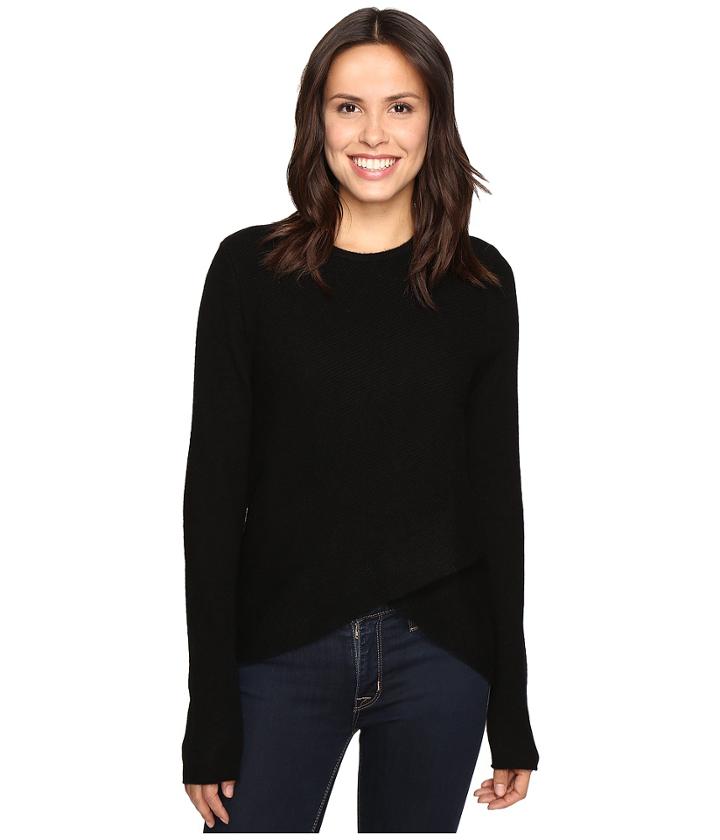 Christin Michaels - Louisa Cross Front Crew Neck Cashmere Sweater
