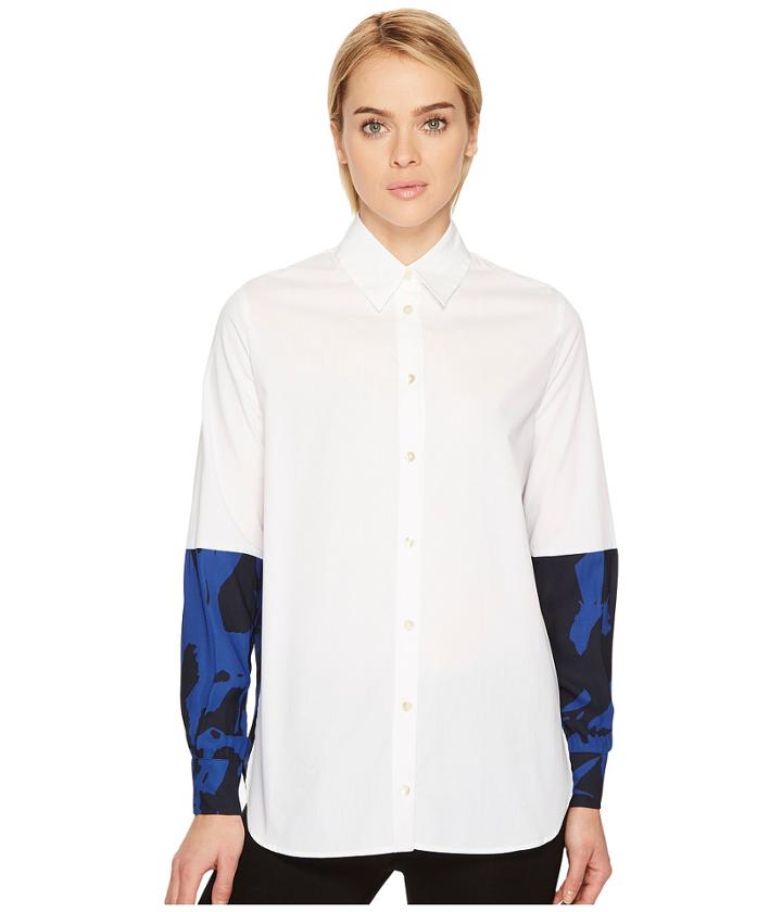 Fuzzi - Patchwork Poplin Blouse Cover-up