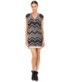 M Missoni - Bicolor Mesh V-neck Dress