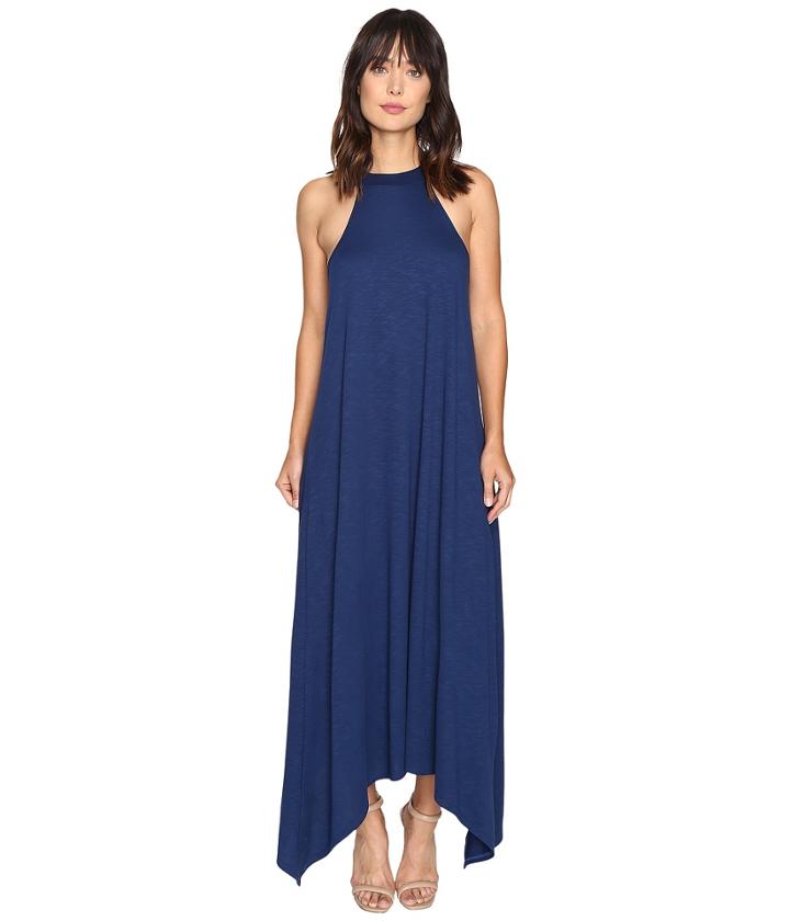 Lanston - High-low Halter Midi Dress