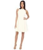 Maggy London - Plume Plisse Fit And Flare Dress