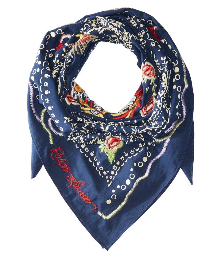 Polo Ralph Lauren - Dragon Embroidered Cotton Bandana Scarf