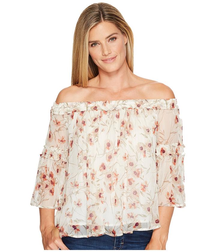 Lucky Brand - Shirred Off Shoulder Top