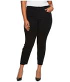 Nydj Plus Size - Plus Size Alina Ankle Jeans In Luxury Touch Denim In Black Garment Wash