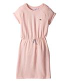 Lacoste Kids - Short Sleeve Light Fleece Drawstring Dress With Raglan Detail