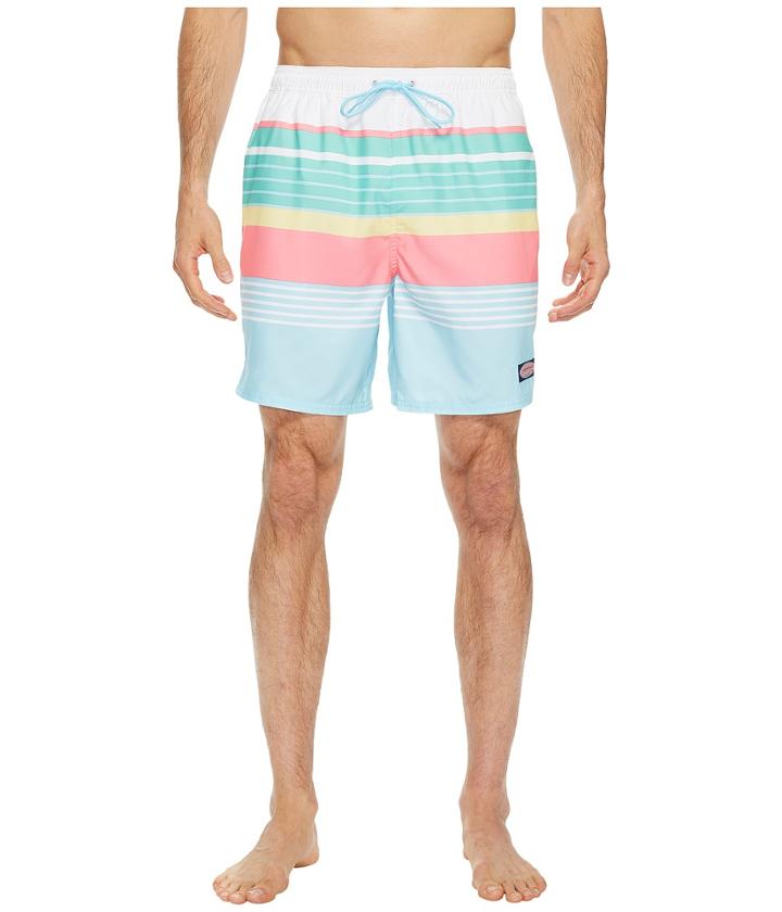 Vineyard Vines - Boca Bay Stripe Chappy Swim Trunks