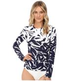 Tommy Bahama - Graphic Jungle Engineered 1/2 Zip Rashguard