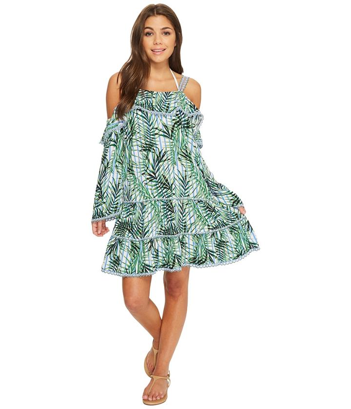 Red Carter - Palm Party Cold-shoulder Dress Cover-up