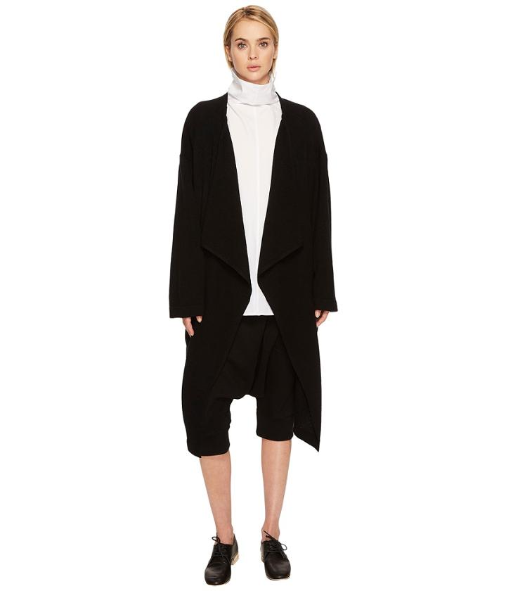 Y's By Yohji Yamamoto - Big Long Cd B Drape Front Lamb Wool Cardigan