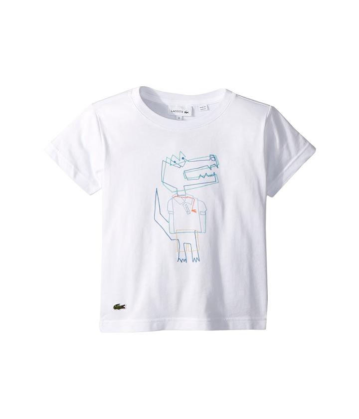 Lacoste Kids - Short Sleeve Jersey Crocoline Print T-shirt