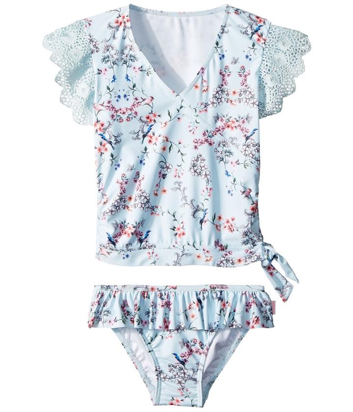 Seafolly Kids - Blue Birds Garden Short Sleeve Ballet Rashie Set