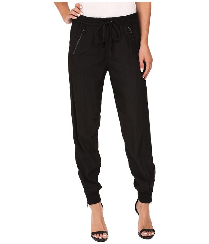 Blank Nyc - Black Track Pants In Headphone Zombie