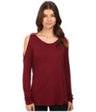 Michael Stars - Luxe Slub Long Sleeve Cold Shoulder Tee