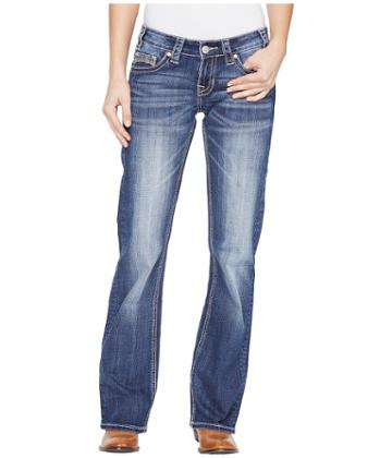 Rock And Roll Cowgirl - Riding Bootcut In Medium Wash W7-1393