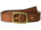Calvin Klein - 38mm Pebble Leather Strap W/ Center Bar Buckle Belt
