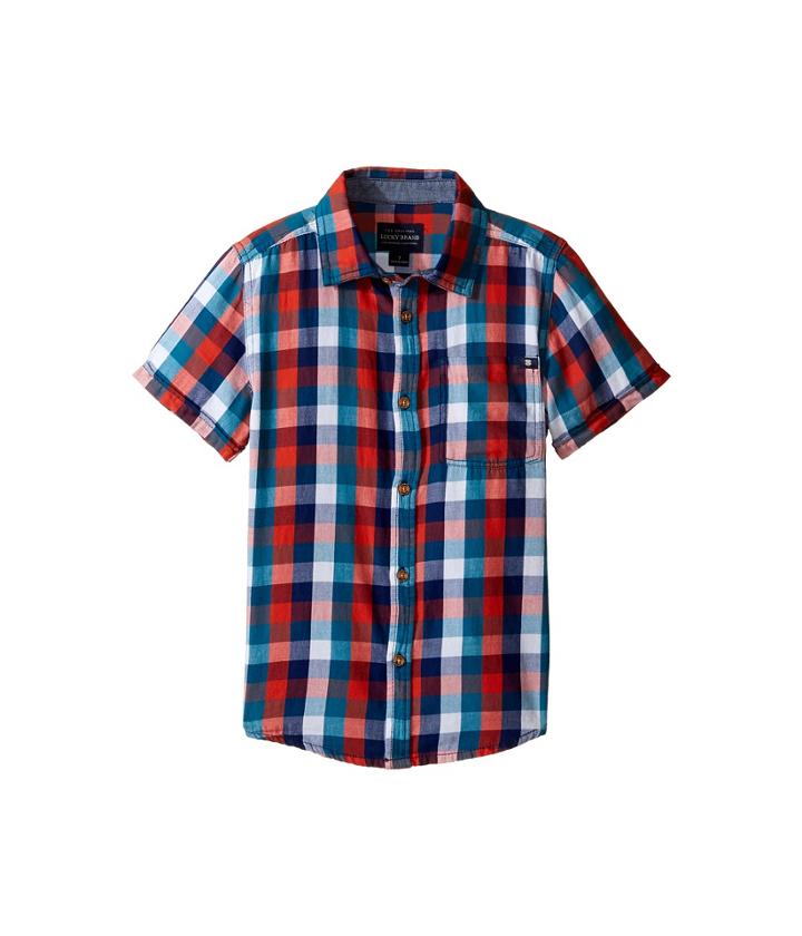 Lucky Brand Kids - Pier Short Sleeve Camp Shirt In Twill