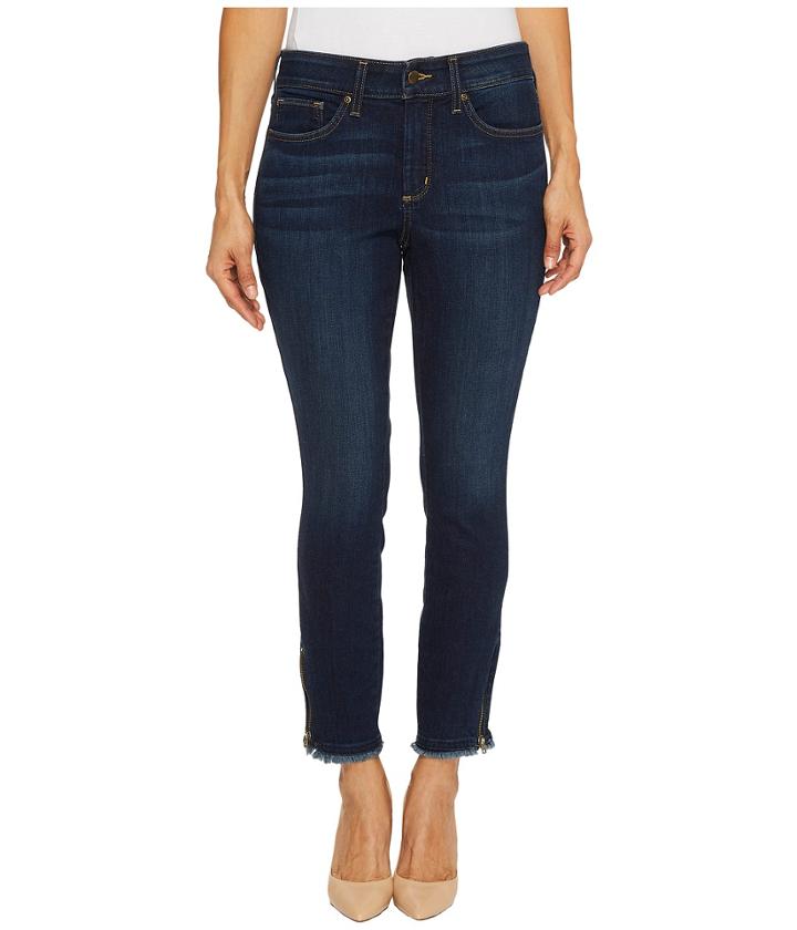 Nydj Petite - Petite Ami Skinny Ankle W/ Zipper In Bezel