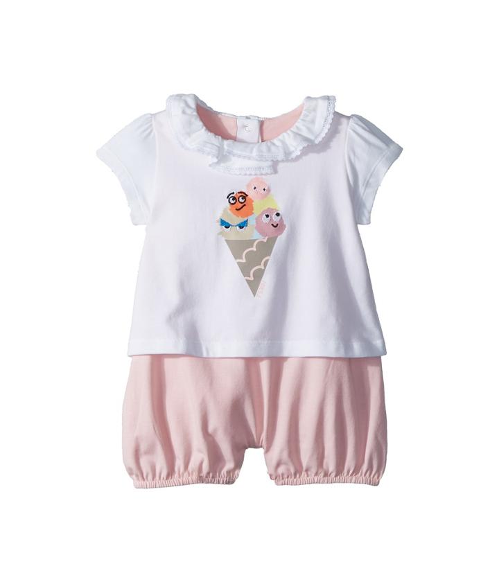 Fendi Kids - Romper W/ Collar Ice Cream Graphic