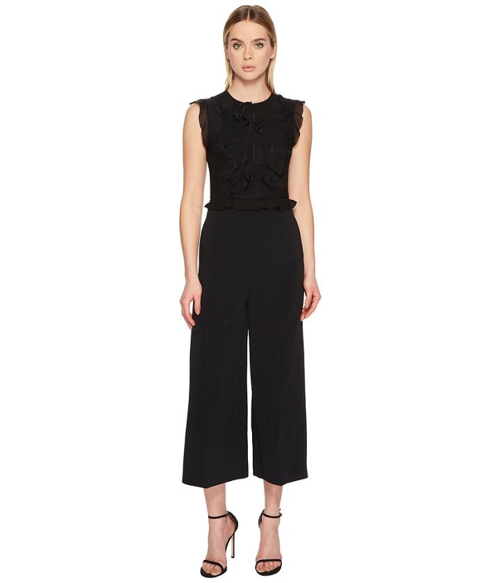Red Valentino - Jumpsuit With Ramage Lace And Ruffle Detail