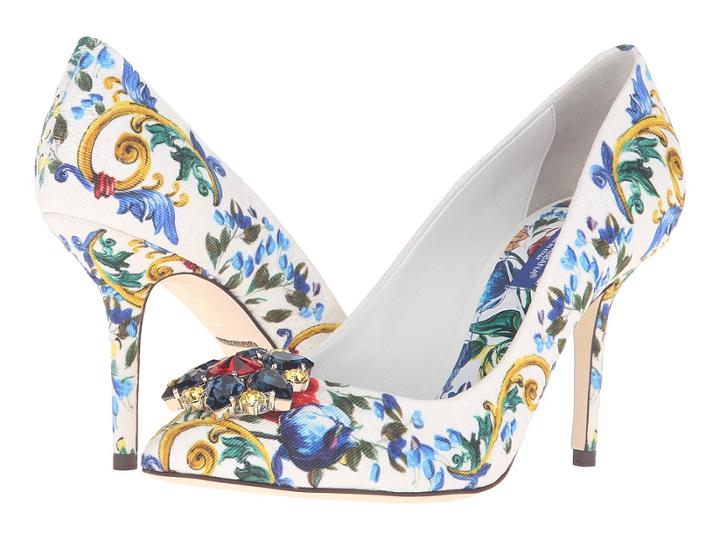 Dolce &amp; Gabbana - Maiolica Ceramic Print Brocade Bellucci Pump