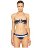 Proenza Schouler - Cactus Stripe Print Barbell Trim Bandeau Top W/ Low Waisted Brief Bottom